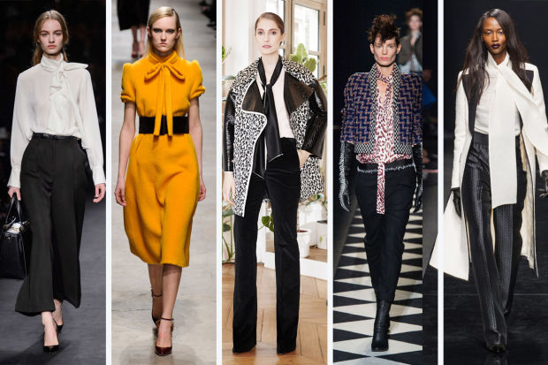 From left to right:Valentino, Rochas, Bouchra Jarrar, Haider Ackermann and Emanuel Ungaro. Photos: Imaxtree