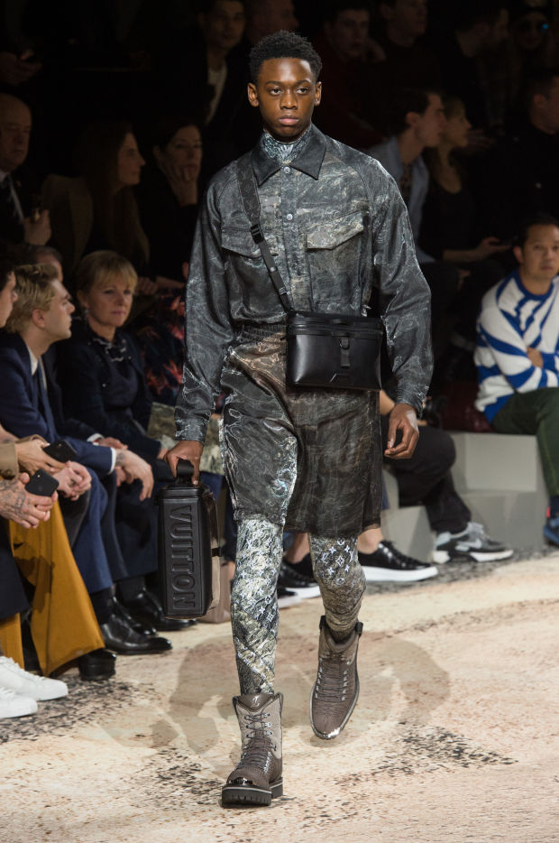 A look from the Louis Vuitton men's Fall 2018 show. Photo: Imaxtree