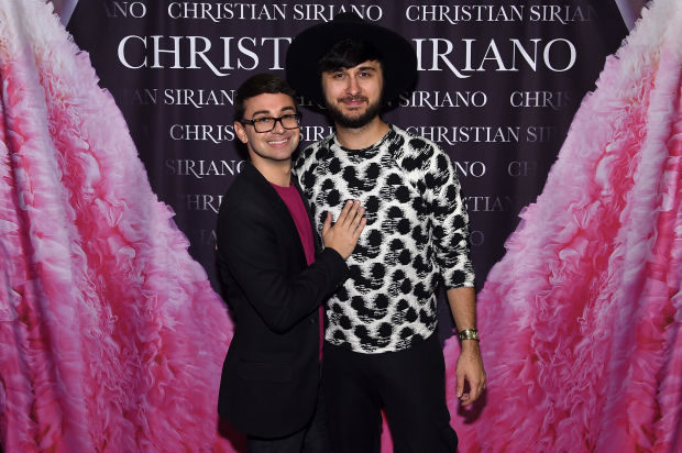 Christian Siriano and Brad Walsh at the release of his book, "Dresses to Dream About." Photo: Jamie McCarthy/Getty Images
