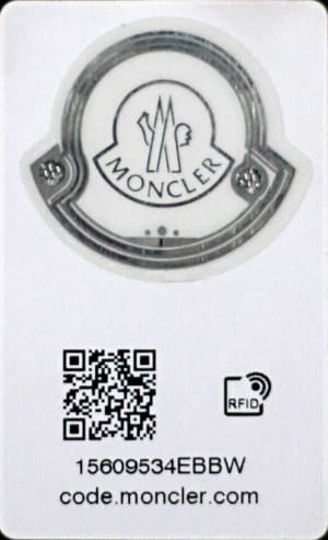 Moncler is now including RFID tags in all of its goods, allowing customers to verify the authenticity of their purchases. Photo: Moncler