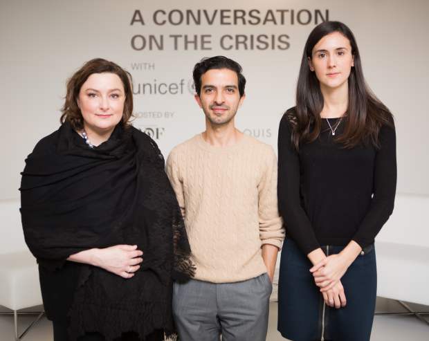 Lisa Szarkowski of UNICEF, Imran Amed of 'Business of Fashion' and Claudia Martinuzzi of Louis Vuitton. Photo: Carl Timpone for Louis Vuitton/BFA