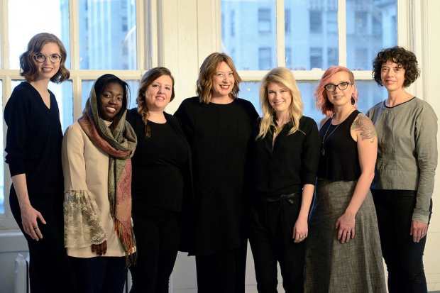 Six of the Chicago Fashion Incubator's 2017 Designers in Residence; Executive Director Tonya Gross, center. Photo: @chicagofashioninc/Instagram