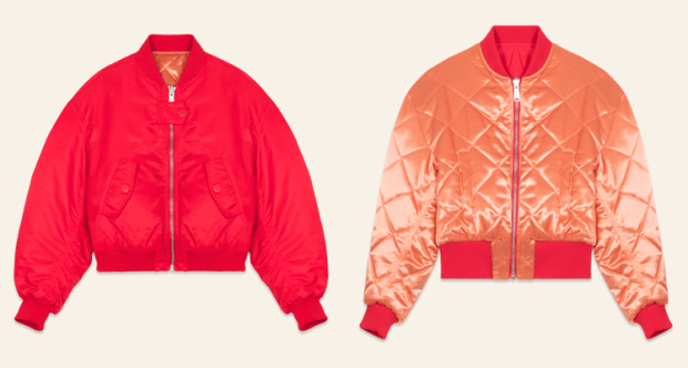Maje x Schott Cropped Reversible Bomber Jacket, $495, available at Maje.