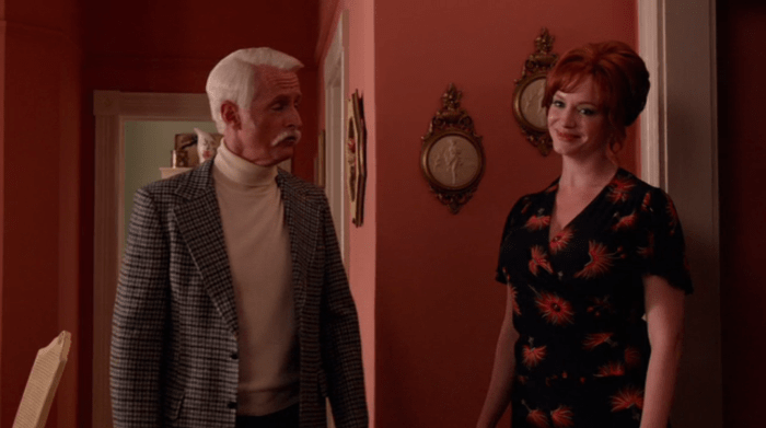 Did you forget they had a baby together? You can tell he's Roger's because he has silver blonde hair. Screengrab: AMC