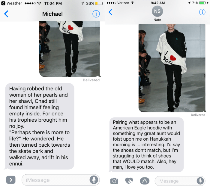 Left: Karina's friend, Michael. Right: Alyssa's friend, Nate.