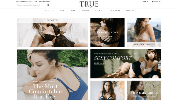 True & Co.'s website.