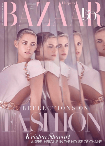 Kristen Stewart on September cover of 'Harper's Bazaar UK'. Photo: @bazaaruk/Instagram