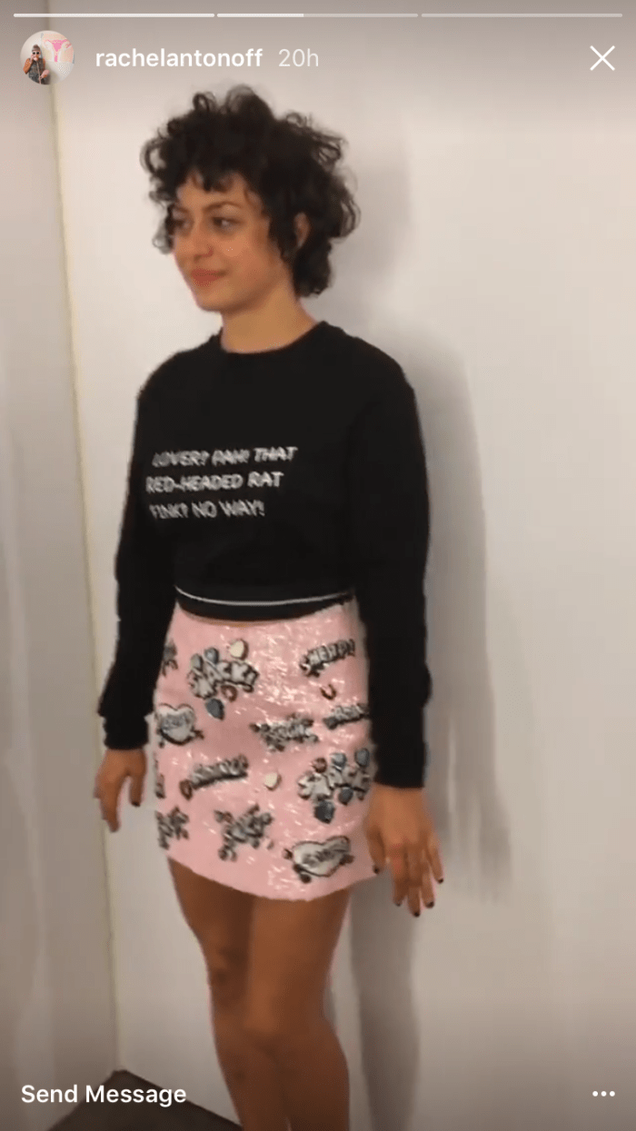 Alia Shawkat! Screengrab: Instagram/@rachelantonoff