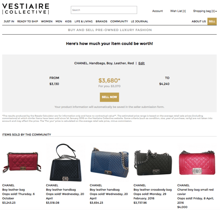 New Tool Calculates the Average Resale Value of Designer Goods ...