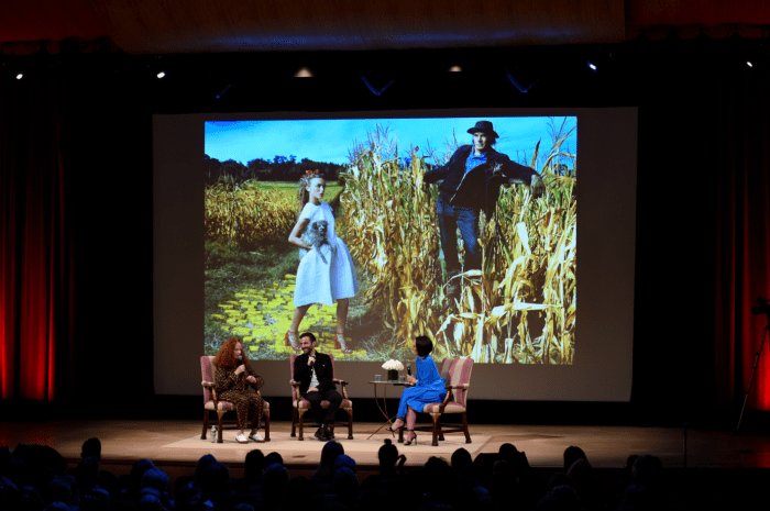 Grace Coddington, Nicolas Ghesquière and Alina Cho in conversation at the Met. Photo: Zach Hilty/BFA