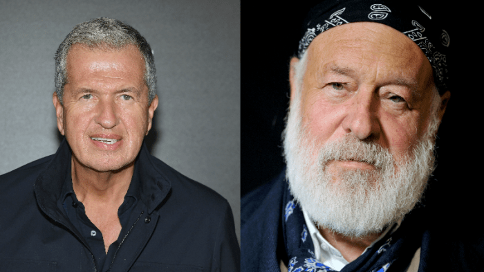 Mario Testino. Photo: Pascal Le Segretain/Getty Images; Bruce Weber. Photo: Ilya S. Savenok/Getty Images
