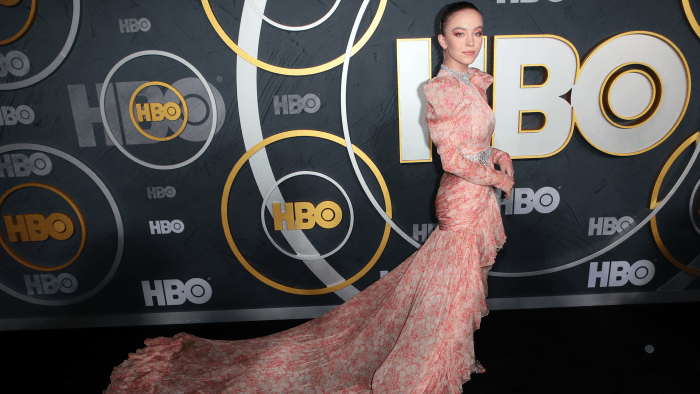 Sydney Sweeney in Giambattista Valli at an after party for the 2019 Emmy Awards. Photo: David Livingston/Getty Images