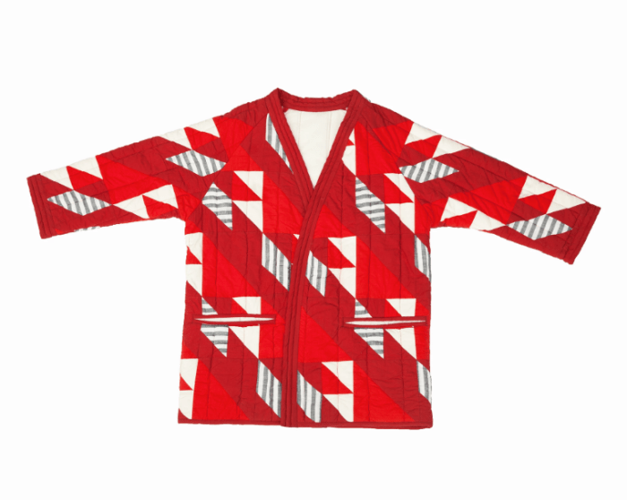 Haptic Lab Flying Geese Quilt Coat, $248, available here.