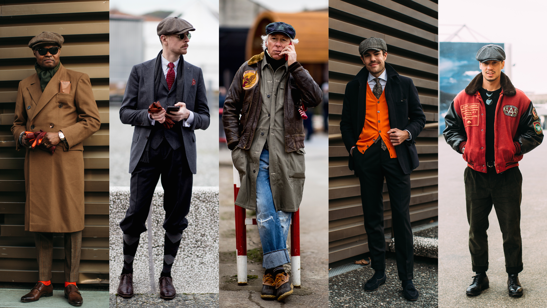 Newsboy caps at Pitti Uomo. Photos: Imaxtree