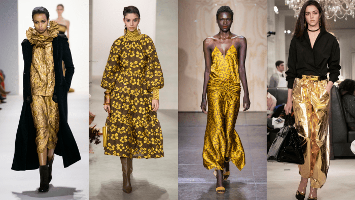 Brock Collection, Ulla Johnson, Jonathan Simkhai and Ralph Lauren. Photos: Imaxtree (3); Courtesy of Ralph Lauren (1)
