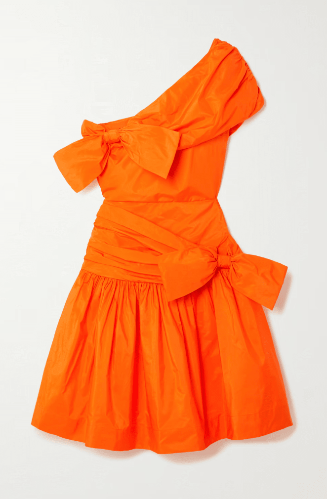 molly goddard mini orange dress