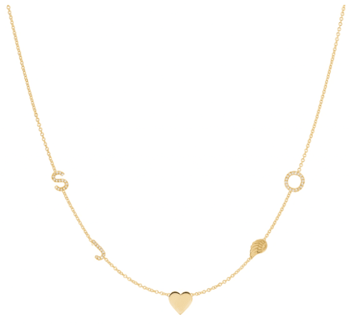maya brenner custom gold necklace