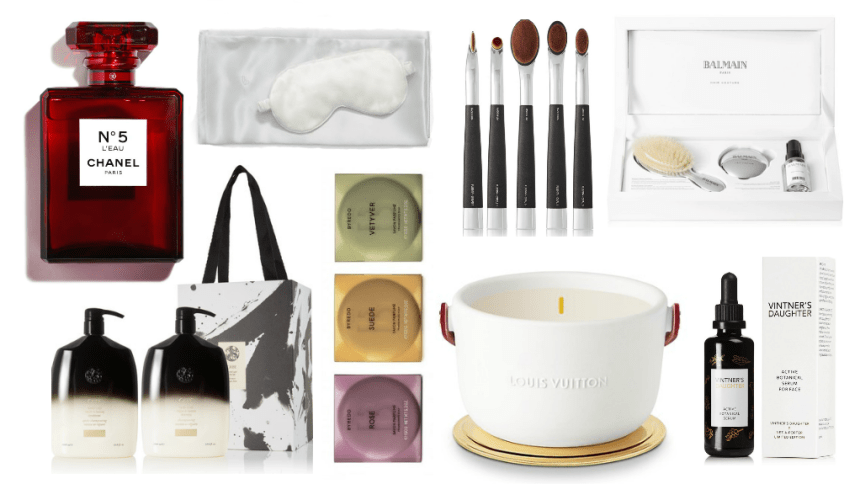 Photos (clockwise from the top left): Courtesy of Chanel, Brooklinen, Artis, Balmain, Oribe, Byredo, Louis Vuitton and Vintner's Daughter.