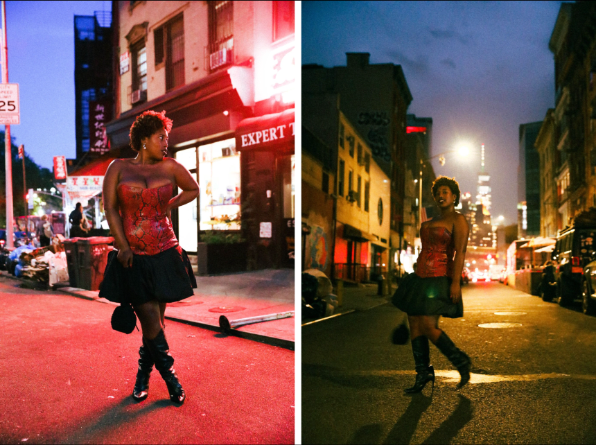 Vintage Robert Cavalli corset via What Goes Around Comes Around, 3.1 Philip Lim skirt,undefinedMerlette NYC bag, Schutz boots.