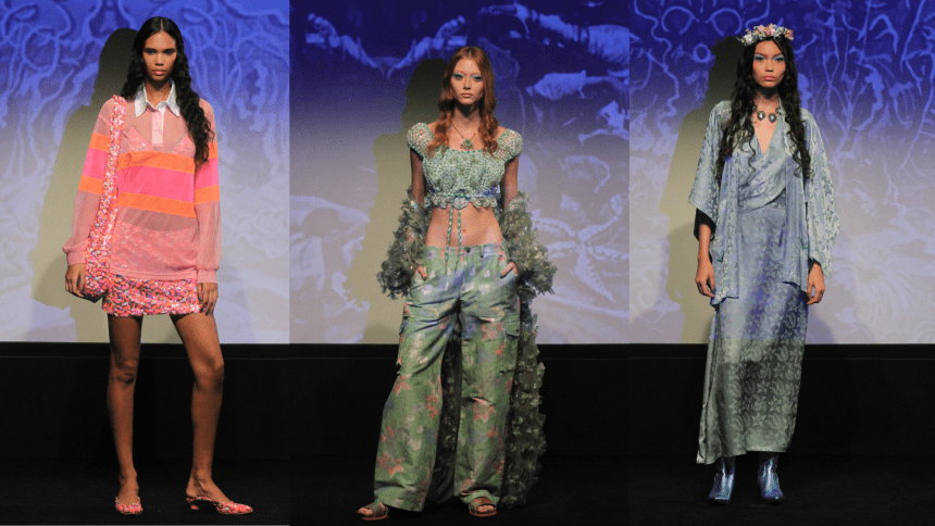 Anna Sui Uses Iridescent and Metallic Textures to Explore the Ocean's ...