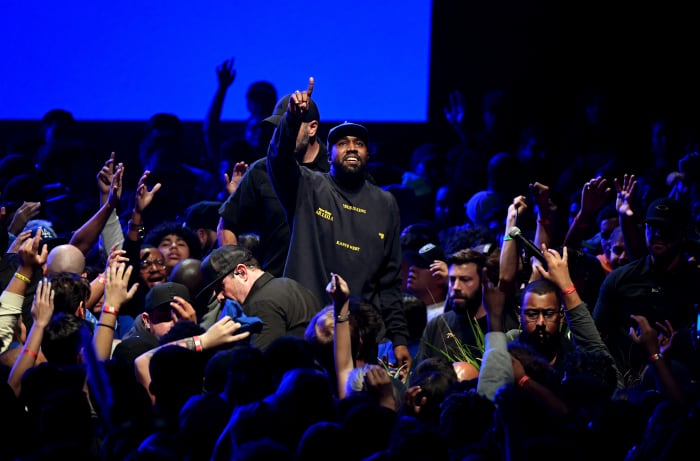 Kanye West performs onstage during his