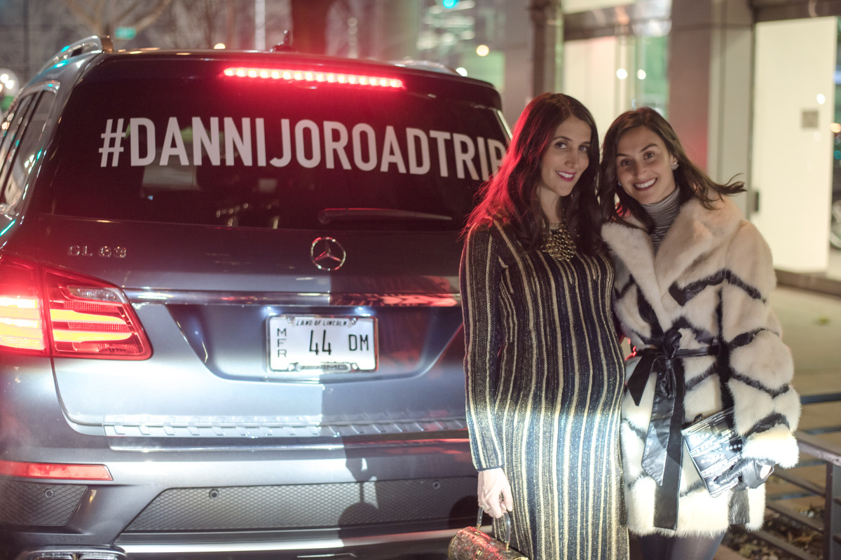 Jodie Snyder-Morel and sis Danielle about to take off on their #dannijoroadtrip. Photo: Courtesy Dannijo