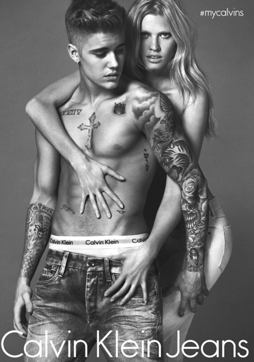 Watch out for those Beliebers, Lara. Photo: Calvin Klein 