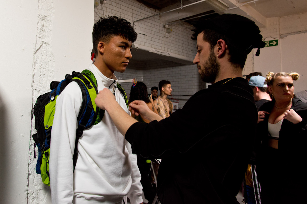Backstage at Nasir Mazhar during "London Collections: Men." Photo: Ben A. Pruchnie/Getty Images