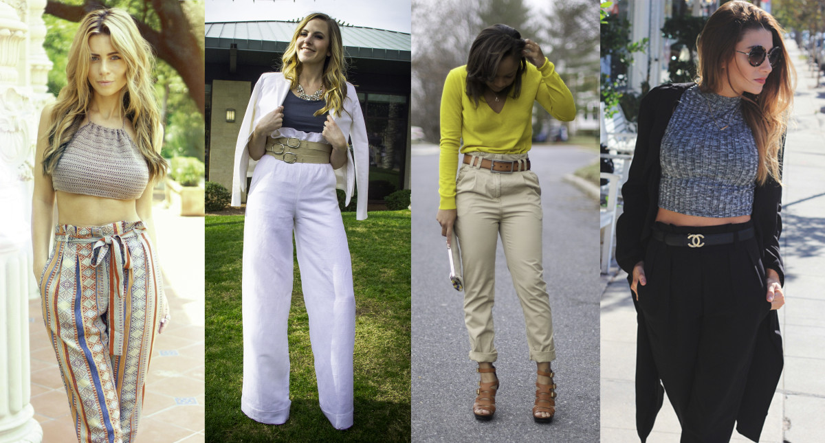 Style bloggers like to put on a belt on it. From left to right: The Pearl Oyster; Katrina Fox of The Foxy Kat; Cortnie Elizabeth of Style Lust Pages; Erica Stolman of FashionLush.