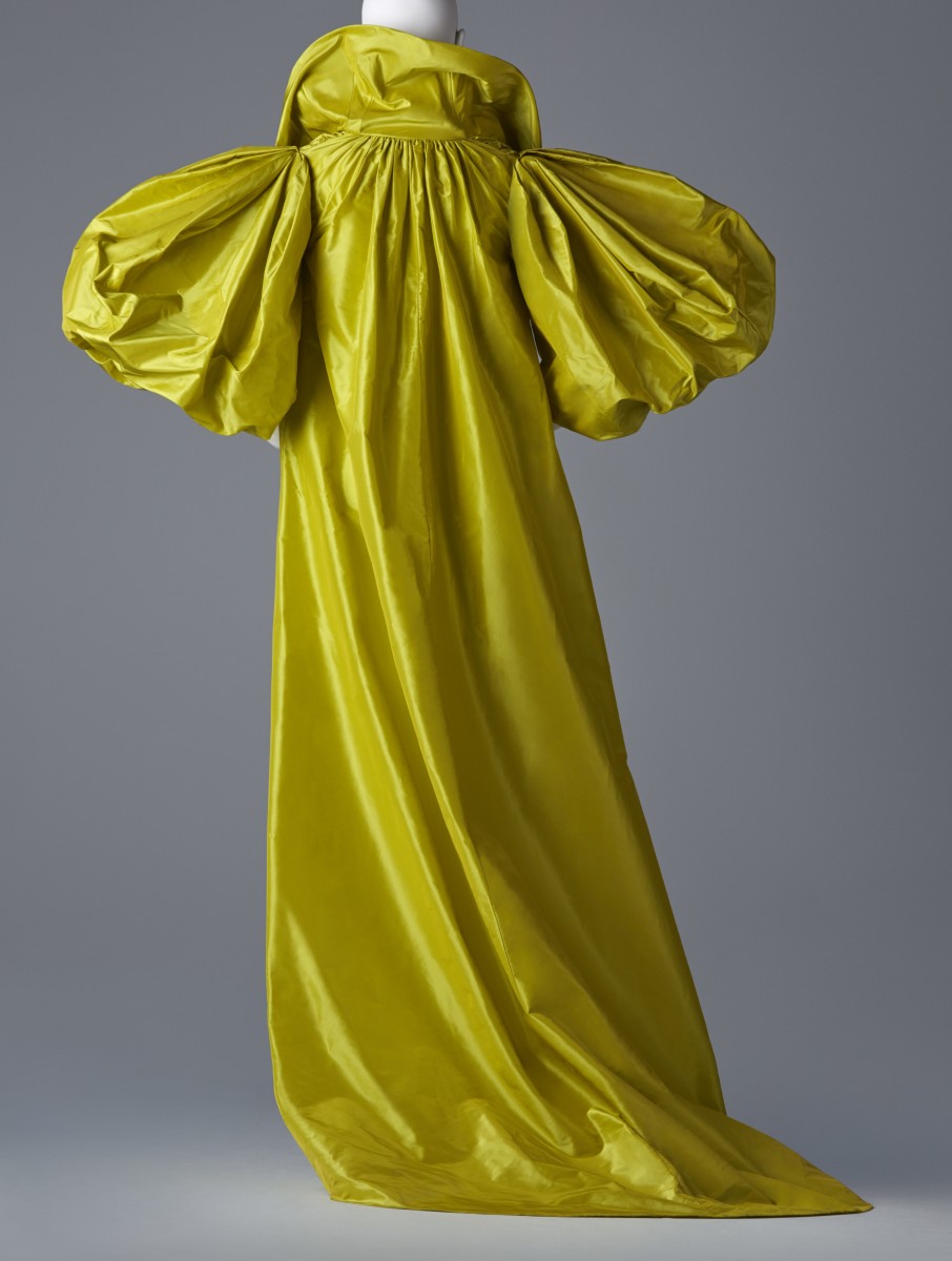 A saffron-colored Oscar de la Renta coat from Annette de la Renta's personal collection, on display in Savannah until May 3. Photo: SCAD