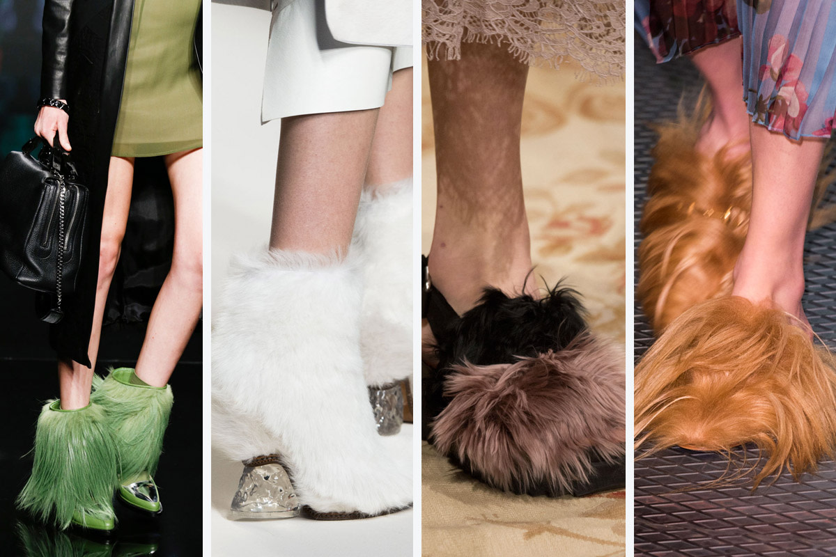From left to right: Aigner, Fendi, Antonio Marras and Gucci. Photos: Imaxtree