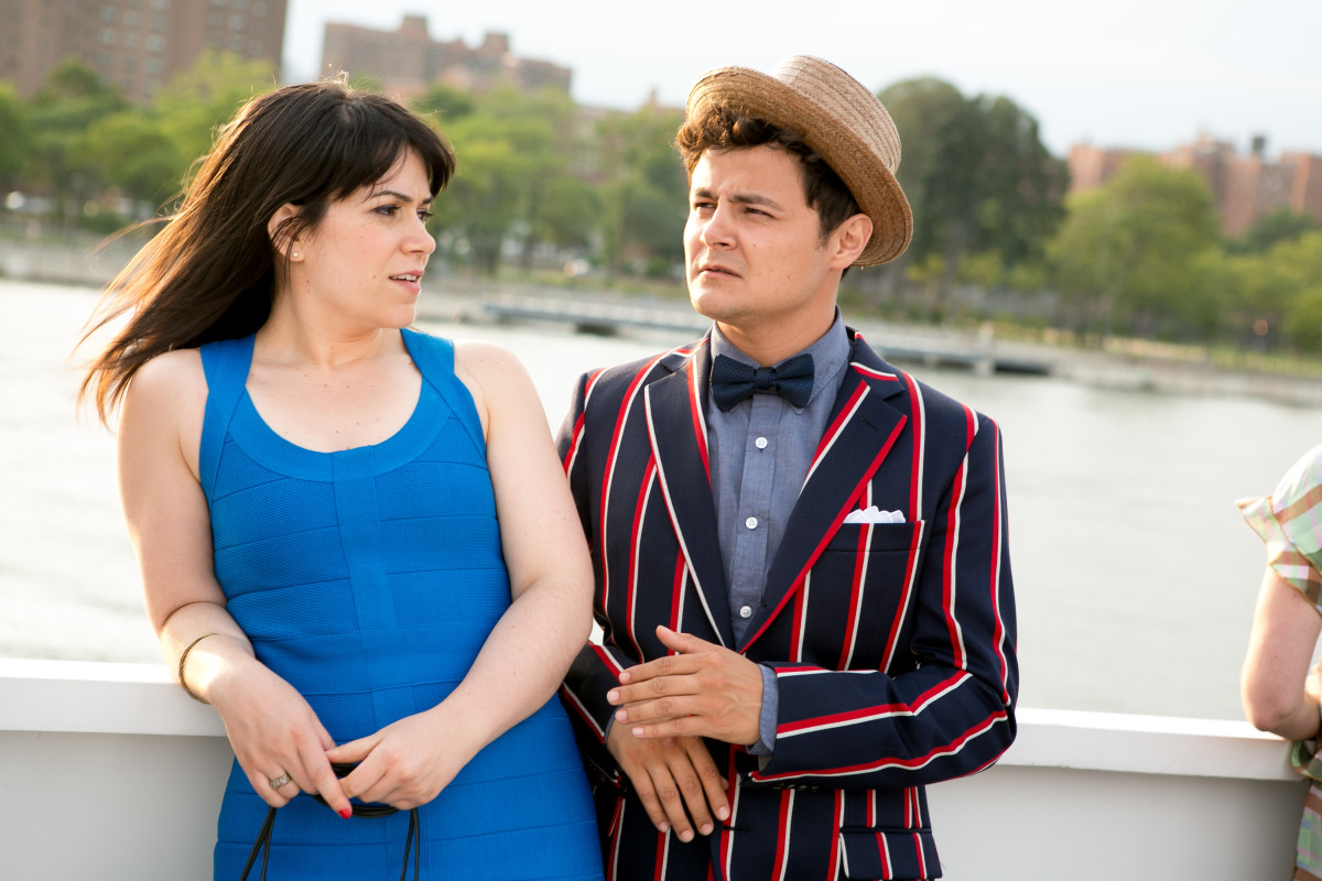 Abbi Jacobson in the infamous blue dress. Photo: Matt Peyton/Comedy Central