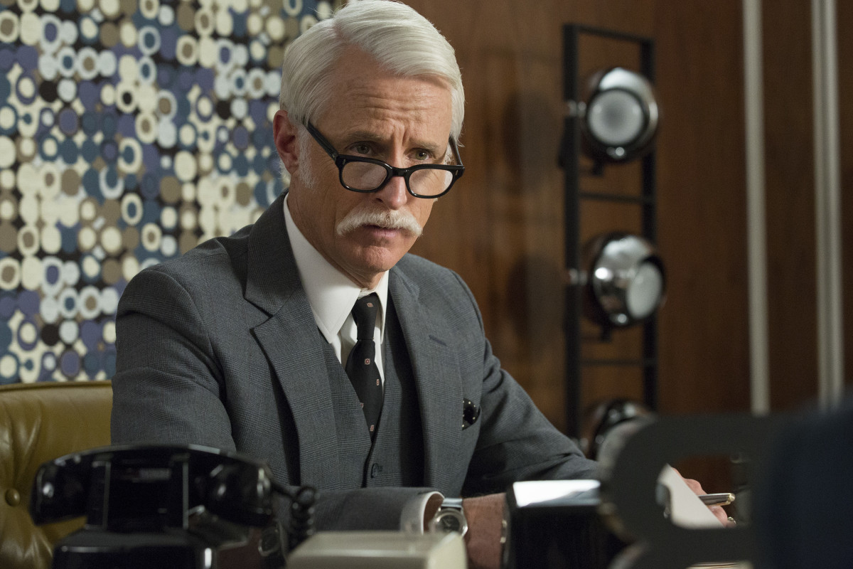 Roger Sterling's new moustache is everything. Photo: AMC