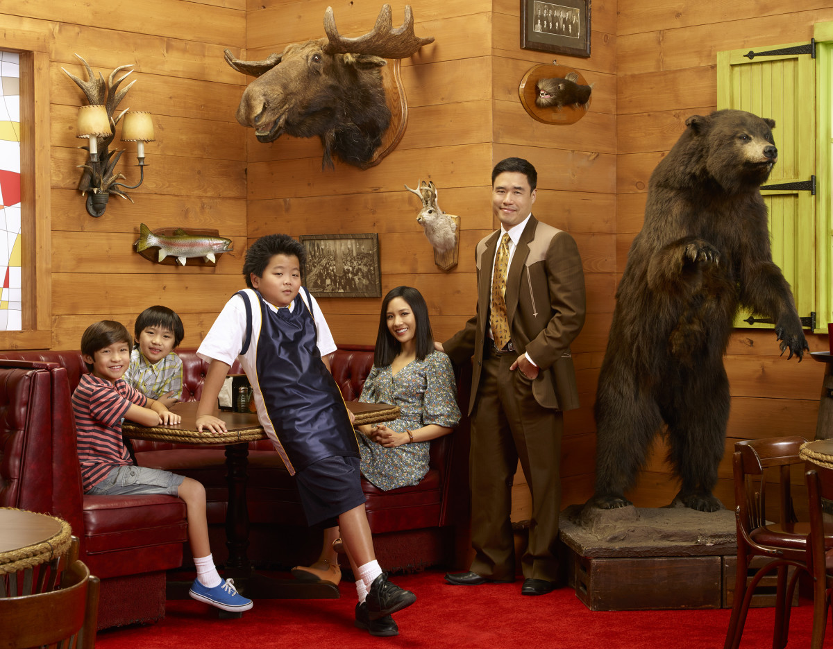 From left to right: Forrest Wheeler as Emery, Ian Chen as Evan, Hudson Yang as Eddie, Constance Wu as Jessica and Randall Park as Louis in 'Fresh Off the Boat.' Photo: ABC/Bob D’Amico