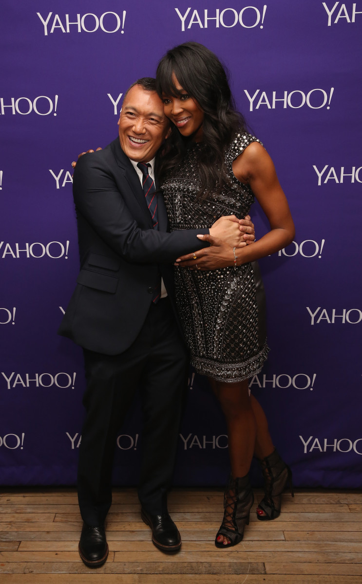 Joe Zee and Naomi Campbell at the Yahoo NewFronts presentation in New York on Monday. Photo Robin Marchant/Getty Images