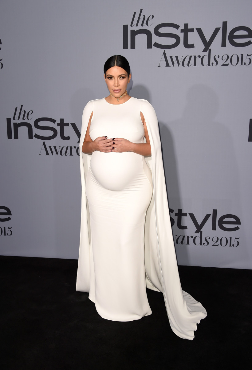 Kim Kardashian Channeled Gwyneth Paltrow in a White Valentino Cape