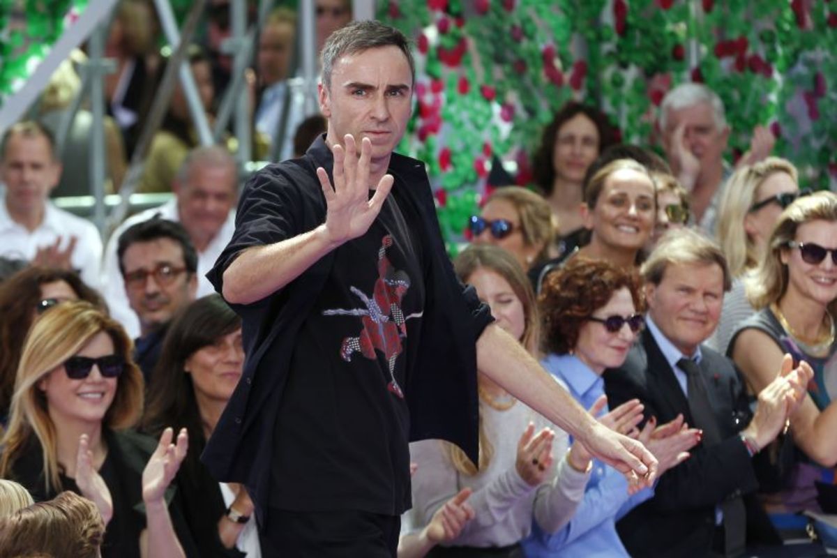 Raf Simons at the fall 2015 Dior haute couture show. Photo: Francois Guillot/AFP/Getty Images