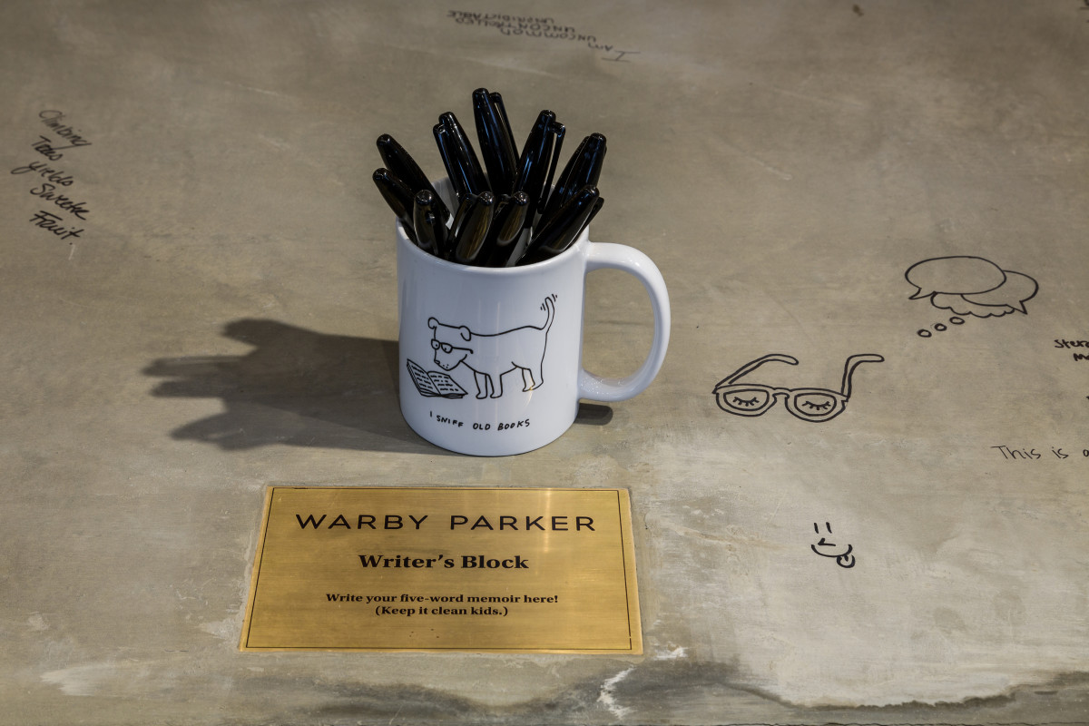 A mug at Warby Parker's Seattle store. Photo: Warby Parker