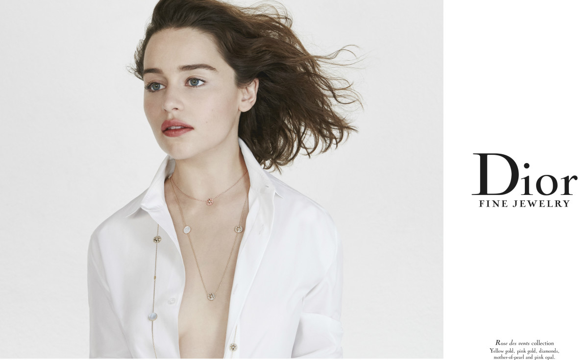 Emilia Clarke as the face of Dior's fine jewelry collection. Photo: Patrick Demarchelier/Dior