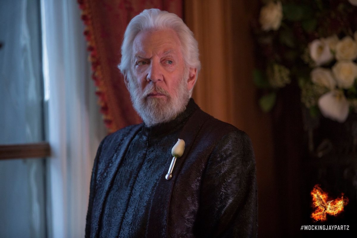 President Snow really just wanted to be a pop star. That's why he has all this anger. Photo: Hunger Games/Facebook