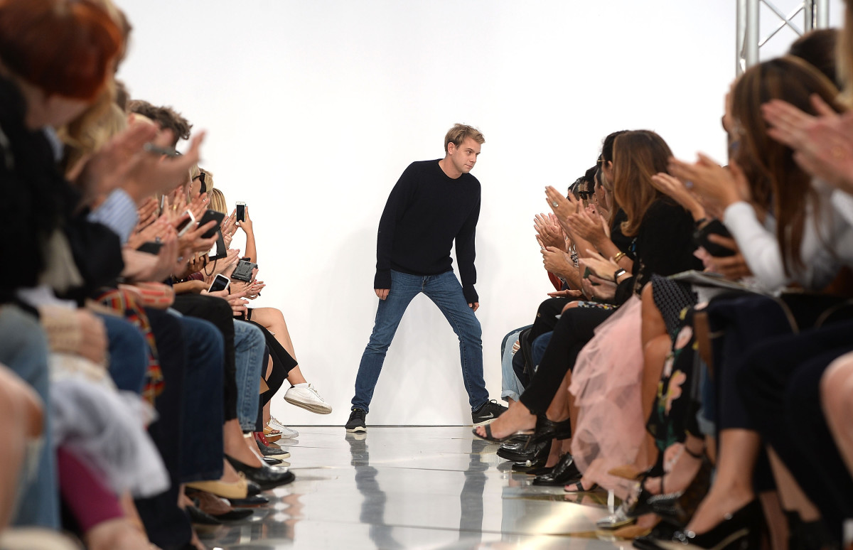 Jonathan Anderson at his spring 2016 runway show in September. Photo: Samir Hussein/Getty Images