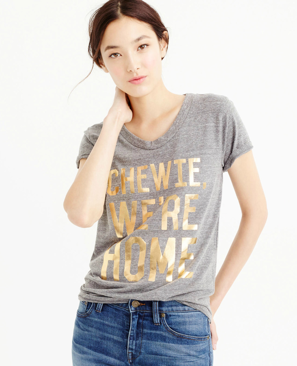'Star Wars' for J.Crew 'Chewie, We're Home' T-shirt, $45, available at J.Crew.