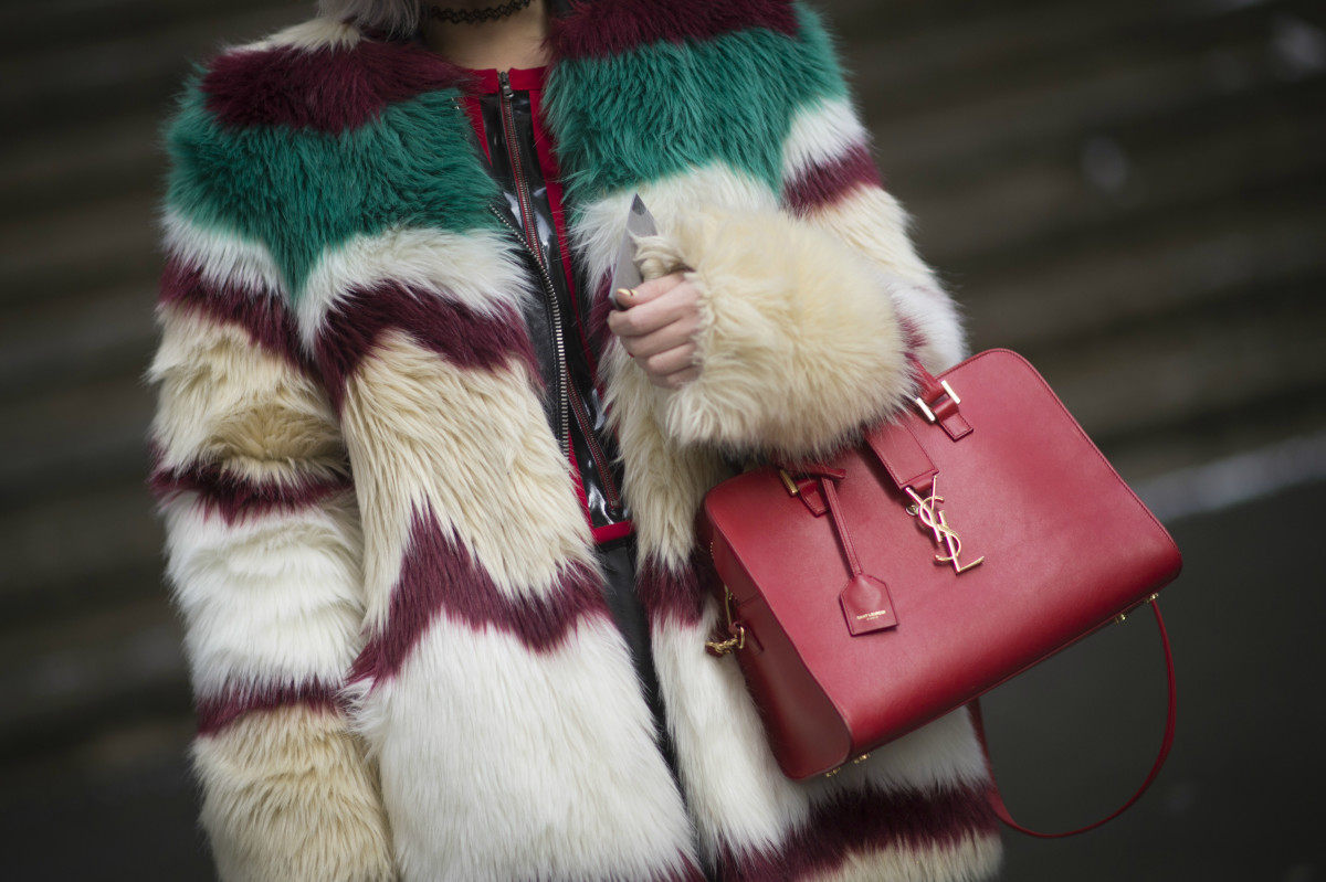 A show-goer at fall 2015 New York Fashion Week. Photo: Timur Emek/Getty Images