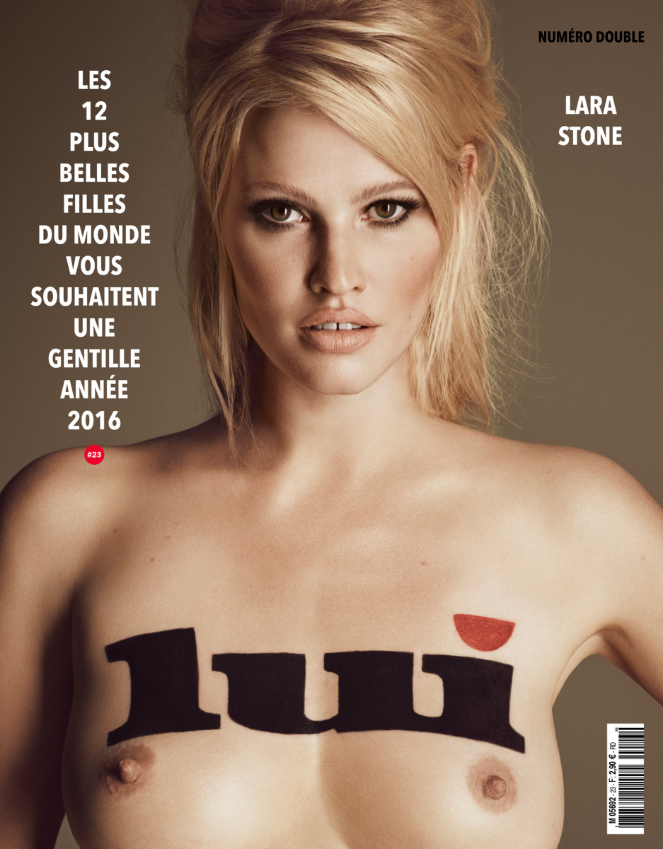 Lara Stone on the cover of 'Lui.' Photo: Lui Magazine