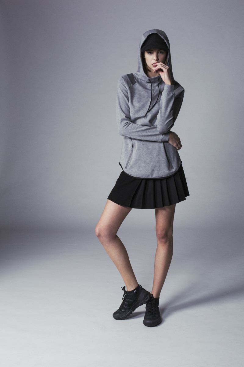 The Jaden hoodie and Opal skirt from Kith's debut womenswear collection. Photo: Kith