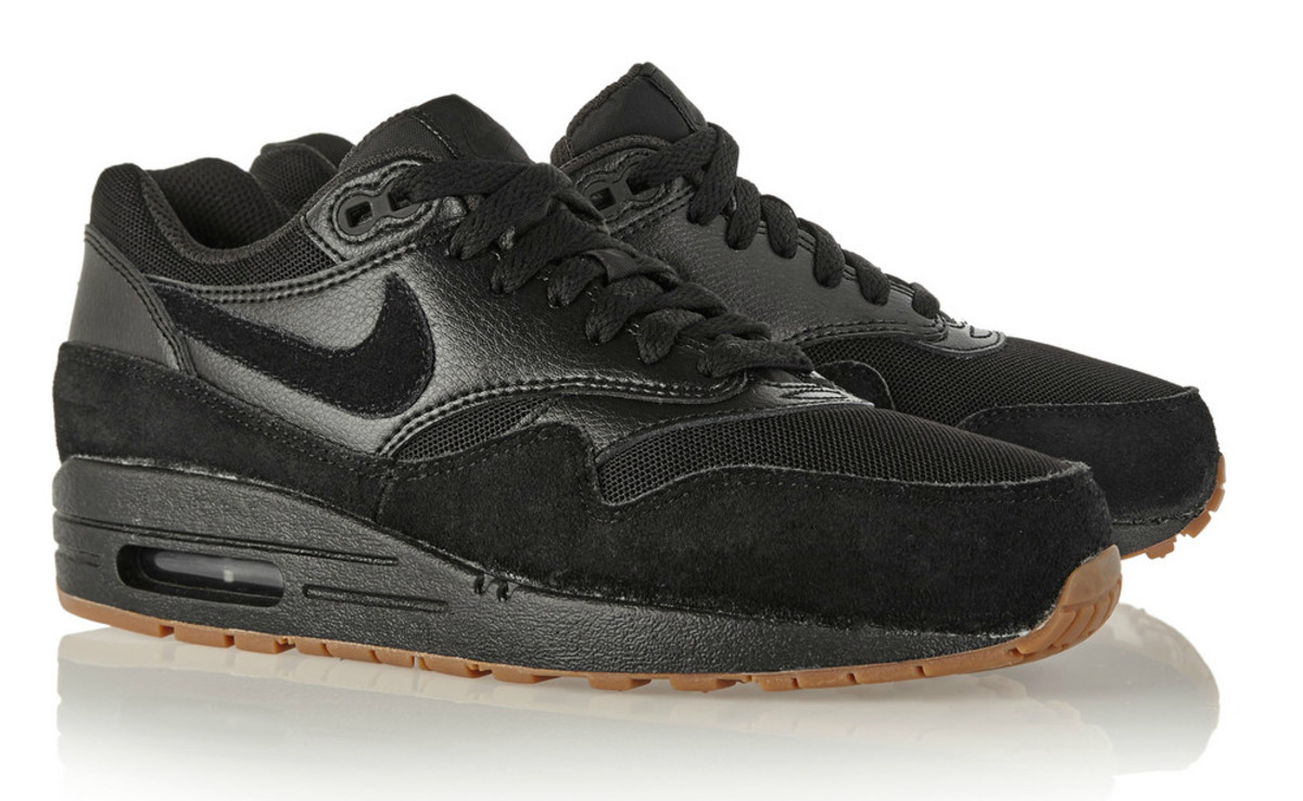 Nike Air Max 1 Essential suede, mesh and textured-leather sneakers, $125, available at Net-a-Porter.