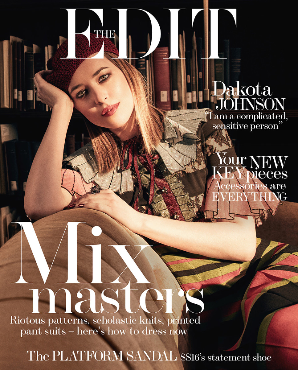 Dakota Johnson on the cover of Net-a-Porter's "The Edit." Photo: Laurie Bartley