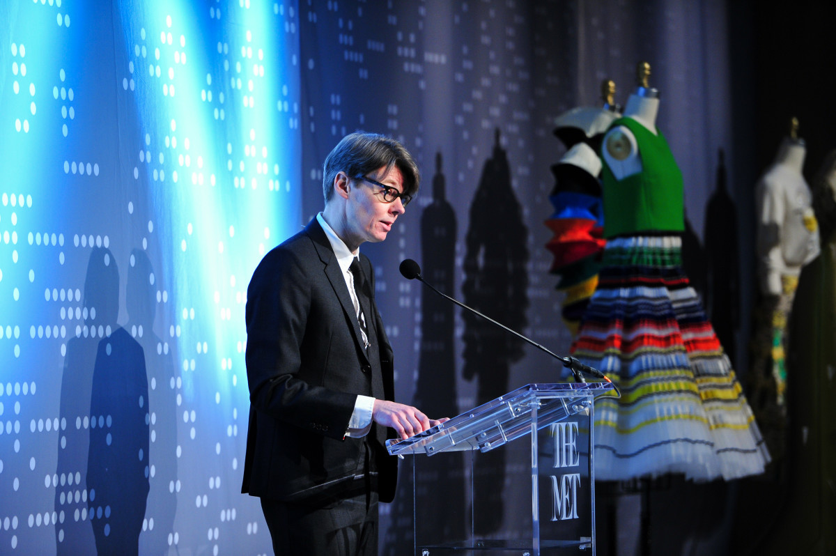The Costume Institute curator Andrew Bolton at Monday's press preview for "Manus x Machina: Fashion in an Age of Technology." Photo: Courtesy of The Metropolitan Museum of Art/BFA.com