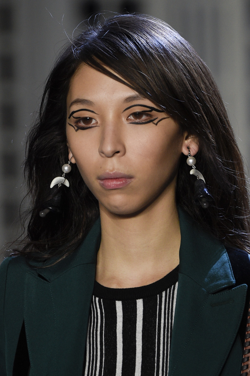 The beauty look at Altuzarra. Photo: Peter White/Getty Images