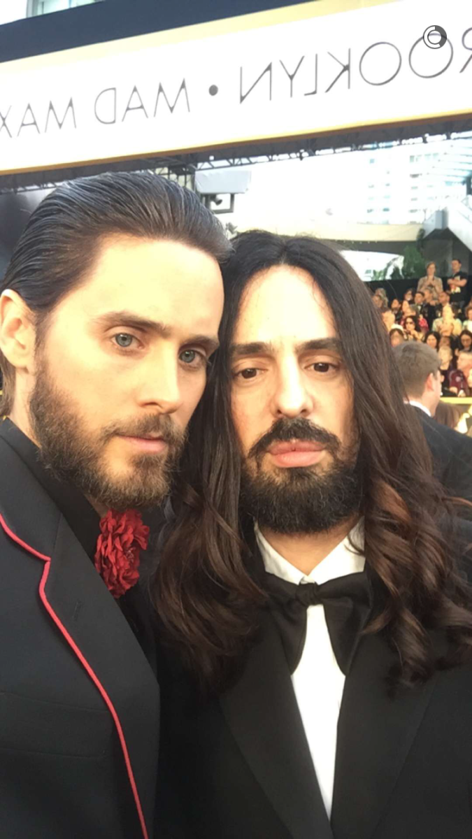 Leto and Michele at the 2016 Oscars. Photo: Screengrab